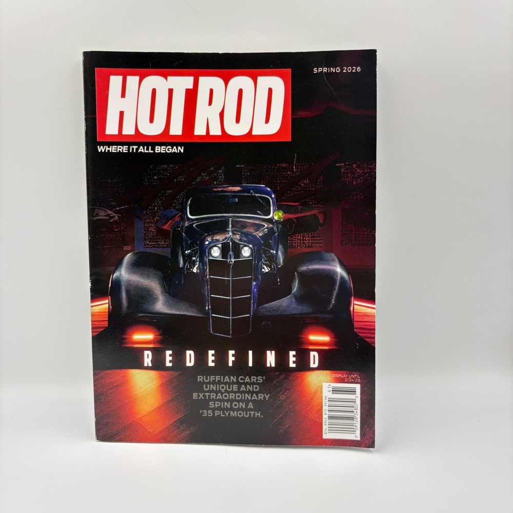 Hot Rod Magazine Spring 2026 Ruffian Cars 35 Plymouth Corvette Good Condition